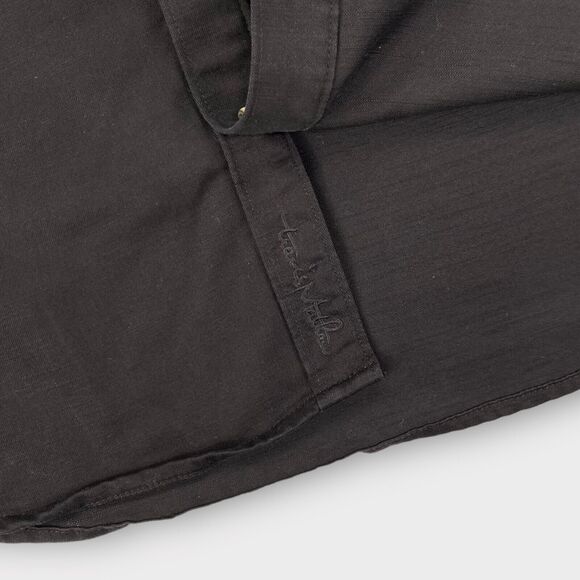 Travis Mathew Coolmax Shirt Mens Medium Black Button Up Stretch Outdoor Travel - Picture 7 of 11